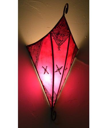 Moroccan Handmade Goat Leather Henna Sconce - Exquisite Henna Lamp with Tattoo Shade - Buy Online on GoSupps.com