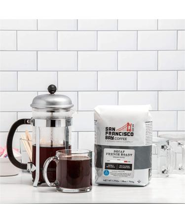 San Francisco Bay DECAF French Roast Ground Coffee - 28oz Bag | Dark Roast | Swiss Water Processed - Buy Online on GoSupps.com