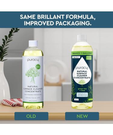 Puracy 99.9% Natural All Purpose Cleaner Concentrate - 128oz Multi-Purpose Cleaner - Green Tea & Lime - Ideal for Kitchen & Bathroom Cleaning - Eco-Friendly Cleaning Supplies - Buy Online on GoSupps.com