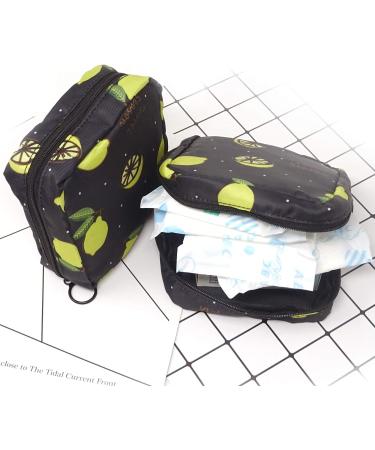 HONBAY Stylish Large Capacity Sanitary Napkin Bag - Black | Tampons Pouch & Nursing Pad Holder Coin Purse | Makeup Bag - Buy Online on GoSupps.com