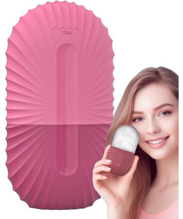 Ice Facial Mold - Skin Cooling Device Puffiness Reduction Tool | Washable Brightening Skincare Aid Ergonomic Face Rejuvenation Roller Skin Refreshing Gadget for Puffiness Removal 6.2x4.4x11.4cm Shell pattern - rose - Buy Online on GoSupps.com