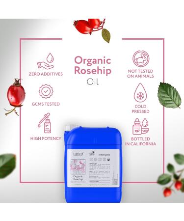 HBNO Organic rosehip oil- 8.8 lbs (4kg) - Ideal for Shampoos Conditioners Lip balms Face wash Lotions and Skin care products. - Buy Online on GoSupps.com