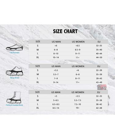 Unigear Ice Snow Grips with 18 Spikes - Black X-Large | Ideal for Walking, Jogging, Climbing and Hiking - Buy Online on GoSupps.com