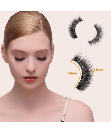 Shop Clear Band Short Fluffy Wispy 3D Faux Mink Eyelashes - 12mm C Curl - Full Volume Glam Look - 12 Pairs for Natural Beauty - Buy Online on GoSupps.com
