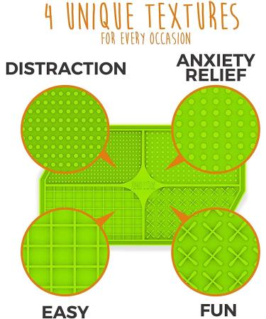Mighty Paw Dog Lick Pad | BPA-Free Silicone Mat for Anxiety Relief, Slow Feeding, and Dental Health | Strong Suction Cups | Dishwasher Safe - Green - Buy Online on GoSupps.com