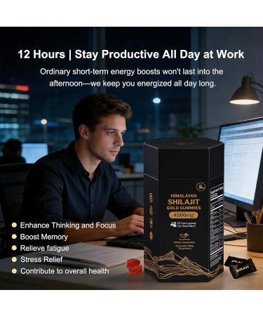 Organic Pure Himalayan Shilajit Gummies with Ashwagandha and Sea Moss Gold Shilajit for Men & Women Supplement 105+ Natural Trace Minerals 70-Gummy (11-Ingredient Recipe) 70 Count (Pack of 1) - Buy Online on GoSupps.com