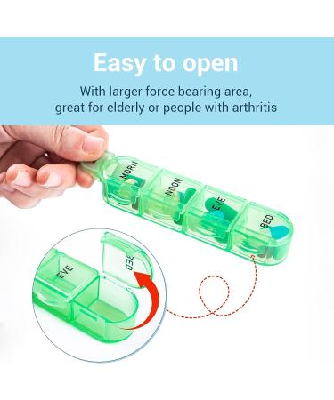 Zoksi Monthly Pill Organizer - 4 Times a Day, 30 Day Pill Box with 32 Compartments - Travel Friendly Medication Organizer - Buy Online on GoSupps.com