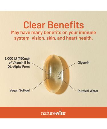 NatureWise Vitamin E 1000 IU Softgels (450mg dL-Alpha) - Vegan Gluten-Free Soy-Free Non-GMO Antioxidant Dietary Supplement for Skin Heart Eye and Immune Health Support - 60-Day Supply 120 Count - Buy Online on GoSupps.com