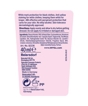 NIVEA Invisible for Black and White 48H Anti-Perspirant 40ml - Pack of 6 | Buy Internationally Online - Buy Online on GoSupps.com