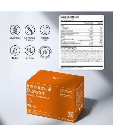 Immunocal Booster Energy Performance - Rapid Energy from 3 Natural Caffeine Sources | Gluten Free Sugar Free | Supports Focus & Alertness | 30 Servings - Buy Online on GoSupps.com