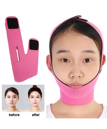 V-Line Face Lifting Belt with Gua Sha Board - Anti Wrinkle Double Chin Reducer - Pink - Buy Online on GoSupps.com
