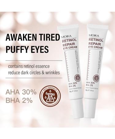 Retinol Eye Cream Anti Aging Eye Cream For Wrinkles AHA 30% Repair Eye Cream For Dark Circles And Puffy Eyes Under Eye Cream For Dark Circles Hydrated Smooth Firming Lift Skin - Buy Online on GoSupps.com
