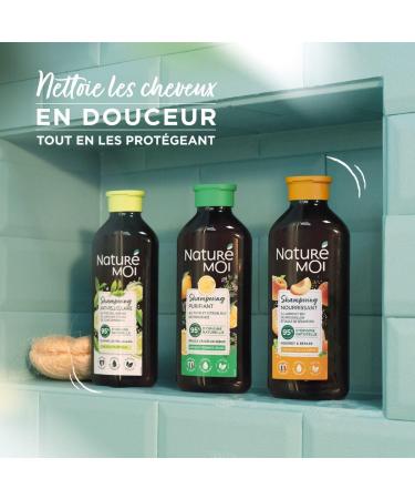 Natur Moi - Anti-Dandruff Shampoo - Sulfate-Free - Care for Normal Dandruff Hair - Tea Organic Cucumber Water - 95% Natural Origin - 250 ml - Made in France - Buy Online on GoSupps.com