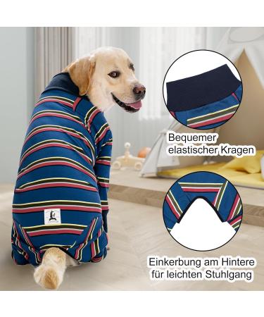 Axcimond Dog Recovery Suit for Dogs - Long-Sleeved Post-Op Body Protection for Bitches & Males - 7XL Navy - Ideal Alternative to Neck Collars - Buy Online on GoSupps.com