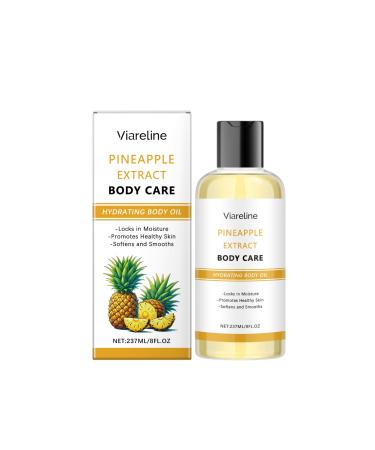 AMALIA Pineapple Extract Hydrating Body Oil 8 FL OZ Natural Moisturizing Oil Nourishing Body Oil with Jojoba & Vitamin E