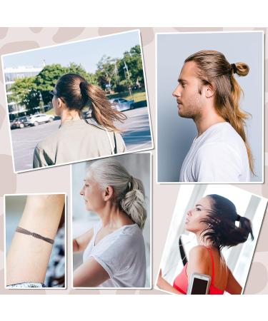36 Pcs Bracelet Hair Ties for Women - Seamless Hair Elastics - Knotted Ponytail Holder - 4 in 1 Design - Black Gray Brown - Buy Online on GoSupps.com