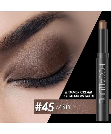 Focallure Shimmer & Matte Cream Eyeshadow Stick - Misty | High Pigment, Long Lasting, Waterproof Eye Makeup Pen for Women - Buy Online on GoSupps.com
