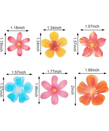 314 Pieces Flowers Cupcake Toppers Wedding Cake Wafer Flowers Cupcake Toppers Birthday Party Food Decoration Mixed Size and Colors - Buy Online on GoSupps.com