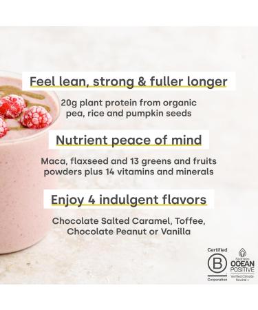 Form Superblend Protein - Vegan Protein Powder with Superfoods Vitamins and Minerals - 20g of Plant Based Protein per Serving (Chocolate Salted Caramel) - Buy Online on GoSupps.com