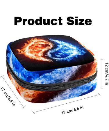Buy Women's Retro Napkin Storage Bag | Yin-Yang Menstrual Cup & Portable Bandages - Ideal for Period Needs - Buy Online on GoSupps.com