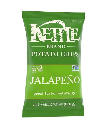 Kettle Brand Jalapeno Kettle Potato Chips - Gluten-Free & Non-GMO - 7.5 oz Bag - Buy Online on GoSupps.com