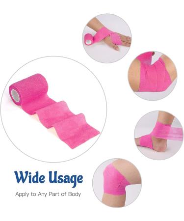 24 Pack Pink Self Adherent Cohesive Bandage Wrap 2x5 Yards - Stretch Vet Wrap for Dogs & Sports Injuries - Buy Online on GoSupps.com