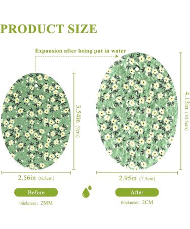3-Pack Cleaning Kitchen Sponges Oval Pale Green Ditsy Kitchen Cellulose Dishwashing Wood Pulp Cotton - Buy Online on GoSupps.com