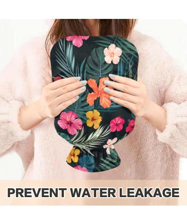 NAANLE Retro Hawaiian Flower Hot Water Bottle | 1L Heat Therapy for Back Pain Relief & Hand/Foot Warmer | Hot & Cold Therapy - Buy Online on GoSupps.com
