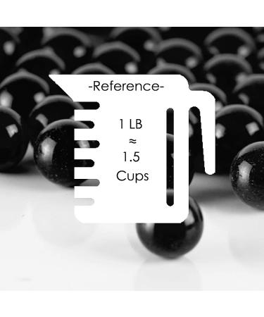 Black Glass Marble Vase Filler 1 LB | Aquarium Round Beads | Decorative Gem Pebbles - Buy Online on GoSupps.com