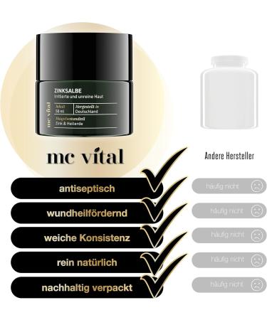 McVital Zinc Ointment with Tea Tree Oil - 150ml Set for Impure Skin | High-Dose Healing Ointment - Buy Online on GoSupps.com