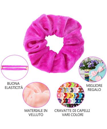 50 Colorful Hair Tie Scrunchies - Elastic Hair Bands + Storage Bag | Best Hair Accessories for Women & Girls - Buy Online on GoSupps.com