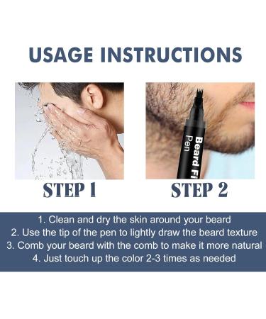Beard Pencil Filler For Men With Beard Brush Black Beard Filler Pen For Instant Fuller Beard Beard Thickener For Men Beard Grooming Kit For Men Beard Gifts For Men Waterproof Beard Pencil - Buy Online on GoSupps.com