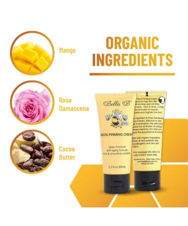 Bella B Neck Firming Cream 2.0 oz - Anti-Aging Skin Tightening & Wrinkle Cream for Women - Active Skin Repair & Face Firming Formula - Buy Online on GoSupps.com