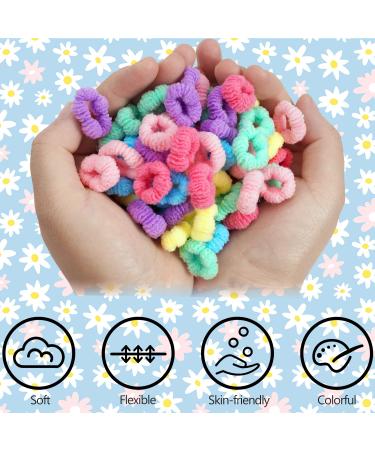 Midodo 100-Piece Multi-Colored Hair Ties for Girls - Elastic Mini Hair Bands with Tender Flowers - Perfect Ponytail Holders for Babies & Children - Buy Online on GoSupps.com