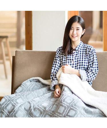 Buy Soft Electric Thermal Blanket - Flannel 3 Heating Settings Overheating Protection Washable 165x90cm - Perfect for Home & Office - Gray - Buy Online on GoSupps.com