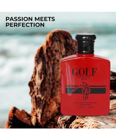 GOLF LIMITED RED Men's Perfume Exclusive & Bold Fragrance with Citrusy Top Notes Spicy Heart and Rich Woody Base 100ML for Sophisticated Occasions GOLF LIMMITED RED 3.4 Fl Oz (Pack of 2) - Buy Online on GoSupps.com
