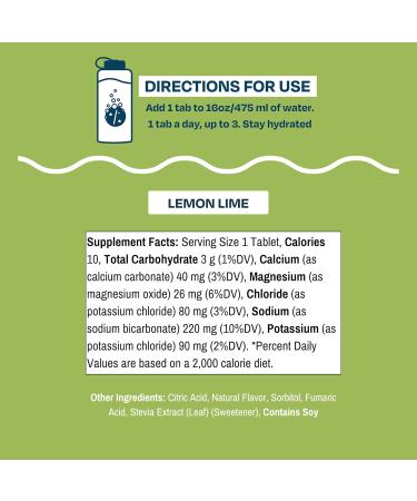 Drinklits Lemon-Lime Daily Hydration Tablets - 4 Tube Bundle | Sugar-Free Travel Essential | 40 Servings of Natural Flavor - Buy Online on GoSupps.com