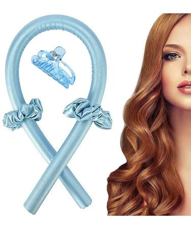 Heatless Curlers Headband Heatless Curls No Heat Wave Hair Curlers Styling Tools for Long Medium Hair Hair Curlers Make Hair Soft And Shiny(Blue)