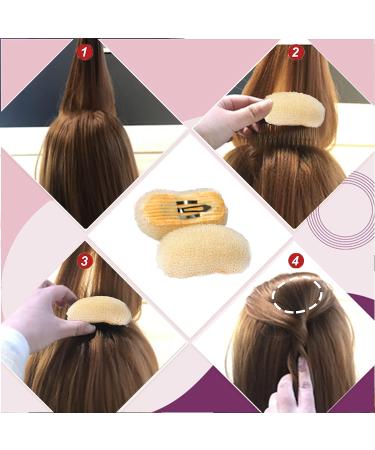 Kitjans 2 Pcs Volumizing Hair Comb Set - Bump It Up Combs & Styling Clips for Women and Girls (Beige) - Buy Online on GoSupps.com