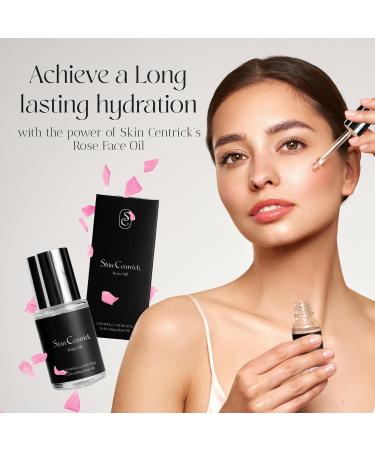 Skin Centric Rose Face Oil | Organic Moisturizing Oil for All Skin Types | Radiant & Firm Skin - Buy Online on GoSupps.com