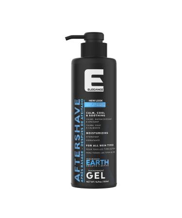 Elegance After Shave Lotion for Men 500ml Earth (Blue) Real Shaving Relief After Shave that Hydrates and Revitalizes your Skin 16.9 Oz Earth Blue)
