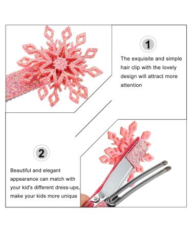 Frcolor 6Pcs Glitter Snowflake Hair Clips - Christmas Hair Accessories for Toddlers & Girls - Perfect Holiday Gift - Buy Online on GoSupps.com