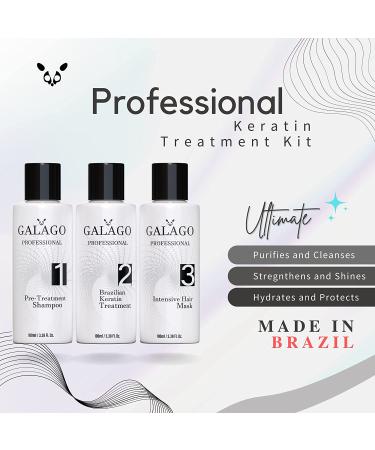 Brazilian Keratin Treatment Kit - 3.4oz 100ml | Imported from Brazil | Hair Straightening and Smoothing Kit | At-Home Blowout Treatment - Buy Online on GoSupps.com