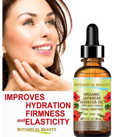 Japanese Organic Hibiscus Oil - 100% Natural & Cold Pressed for Anti-Aging, Vitamin E Enriched Face, Skin & Hair Growth - 0.5 Fl.oz - Buy Online on GoSupps.com