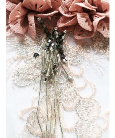 RUINUO 3D Lace Beads Flower Applique Patches - Embroidered Floral Sewing Patch for Wedding Dress - Handmade Decor in Red - Buy Online on GoSupps.com