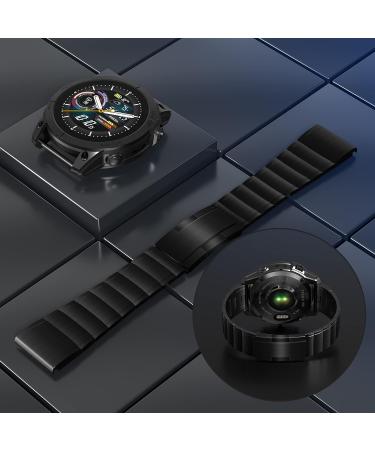 Buy KSKSPE 26mm Stainless Steel Bracelet for Garmin Fenix 6X/5X/3 HR - Classic Upgrade Replacement Band - Buy Online on GoSupps.com