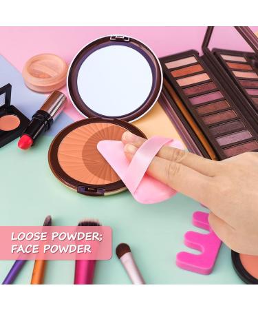 Prousky 12pc Dark Pink Triangle Powder Puffs Set for Face Makeup - Soft Velour Puffs for Pressed & Loose Powder, Foundation Sponge, Mineral Powder - Cotton Mini Puffs for Dry Makeup - Buy Online on GoSupps.com