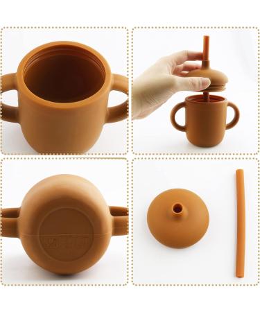 Sangyn 2 Pack Toddler Training Cup with Straw BPA-Free 5 Oz - Sky Blue Brown - Buy Online on GoSupps.com