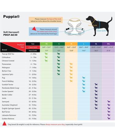Puppia Soft Dog Harness, Breathable Mesh, Adjustable Chest Belt, Red - Size M (Neck 12, Chest 16-22) - Buy Online on GoSupps.com