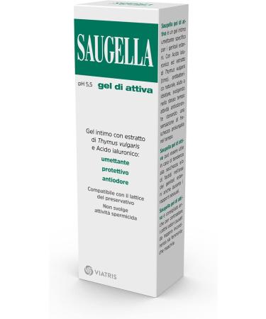 Saugella Attiva Gel Intimo con Acido ialuronico e Timo per un'azione umettante e antiodore 30ml - Buy Online on GoSupps.com